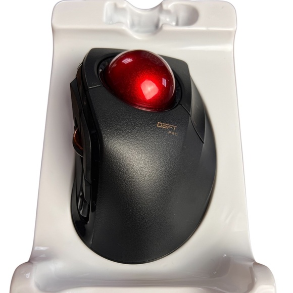 The Deft Pro Trackball Mouse By ELECOM Versatile Ergonomic Mouse Design Preowned - Picture 4 of 5
